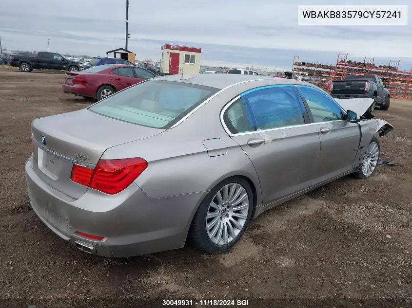 2009 BMW 750 Li VIN: WBAKB83579CY57241 Lot: 30049931