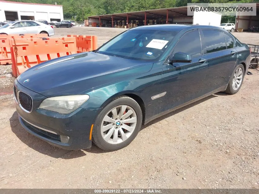 2009 BMW 750Li VIN: WBAKB83579CY60964 Lot: 39929122