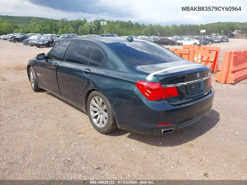 2009 BMW 750Li VIN: WBAKB83579CY60964 Lot: 39929122