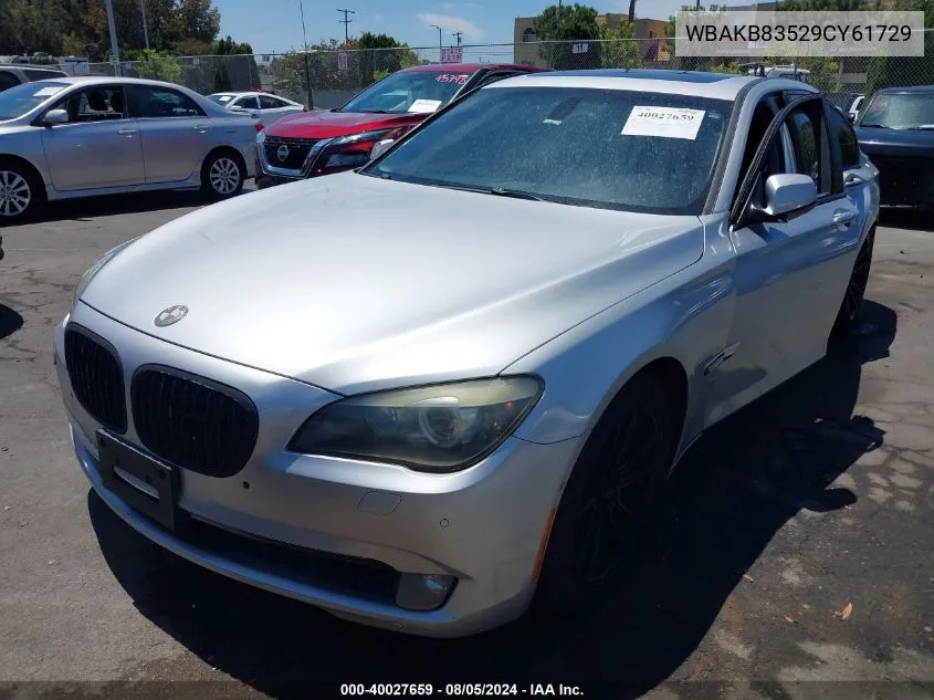 2009 BMW 750Li VIN: WBAKB83529CY61729 Lot: 40027659