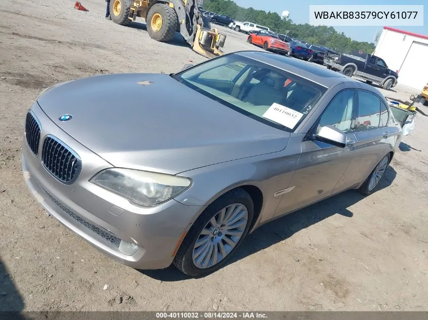 2009 BMW 750Li VIN: WBAKB83579CY61077 Lot: 40110032