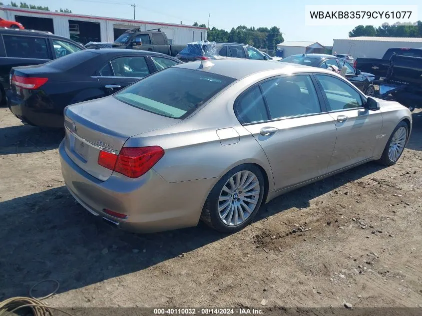 2009 BMW 750Li VIN: WBAKB83579CY61077 Lot: 40110032