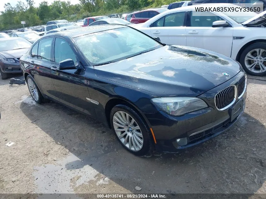 2009 BMW 750I VIN: WBAKA835X9CY33650 Lot: 40135741