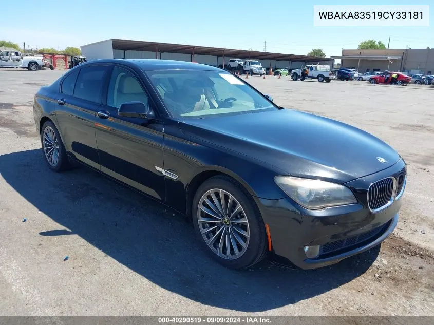 2009 BMW 750I VIN: WBAKA83519CY33181 Lot: 40290519