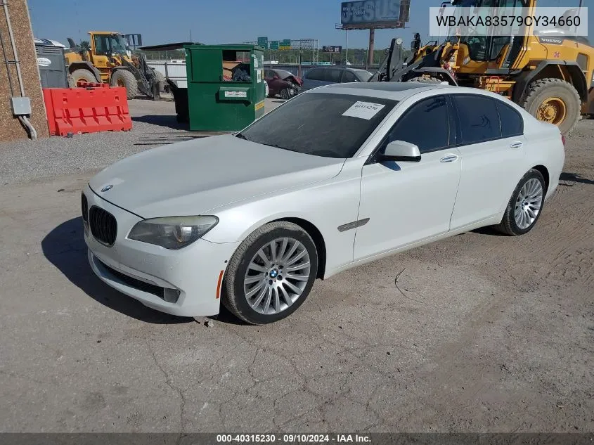 2009 BMW 750 I VIN: WBAKA83579CY34660 Lot: 40315230