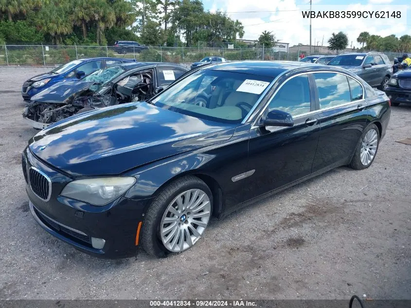 2009 BMW 750 Li VIN: WBAKB83599CY62148 Lot: 40412834