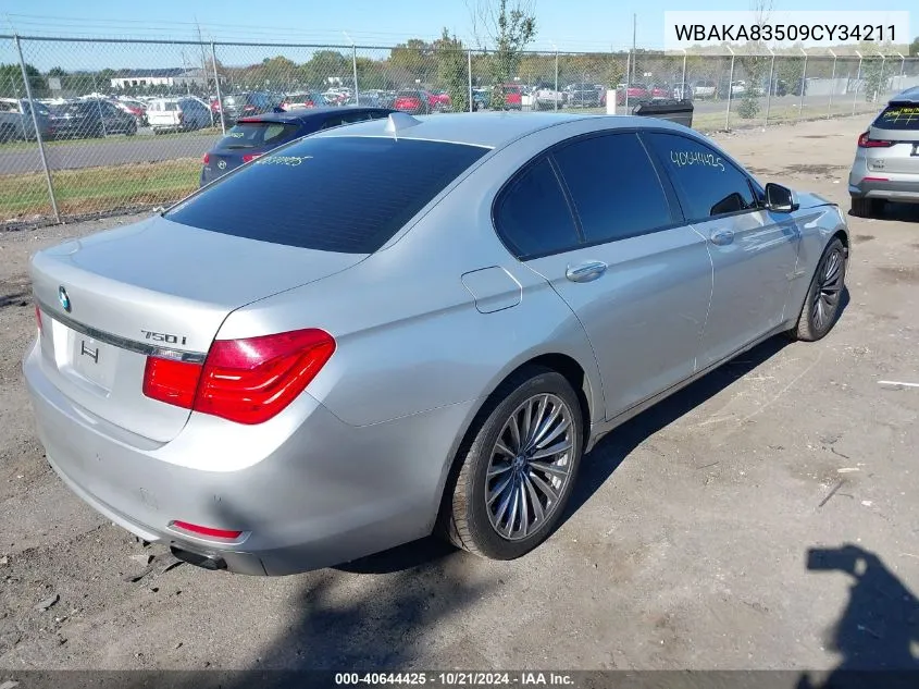 2009 BMW 750I I VIN: WBAKA83509CY34211 Lot: 40644425