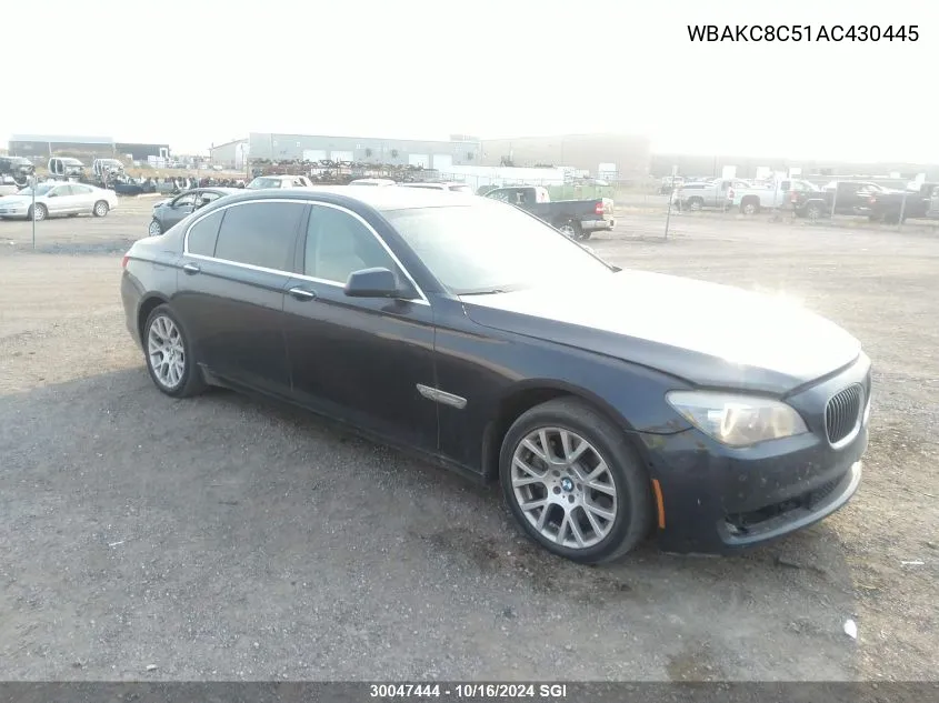 2010 BMW 750 Li xDrive VIN: WBAKC8C51AC430445 Lot: 30047444