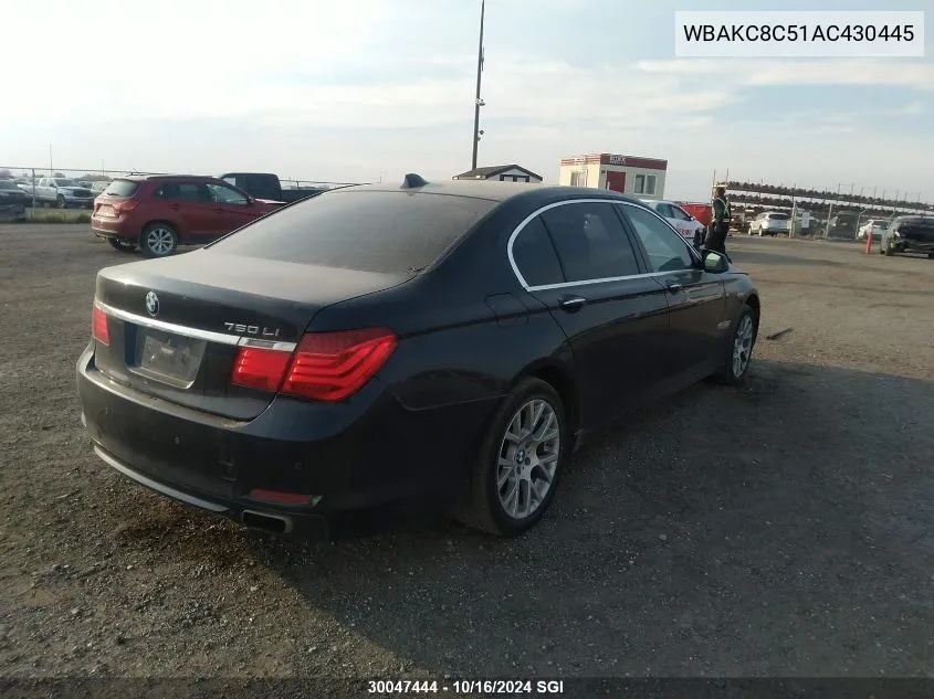 2010 BMW 750 Li xDrive VIN: WBAKC8C51AC430445 Lot: 30047444