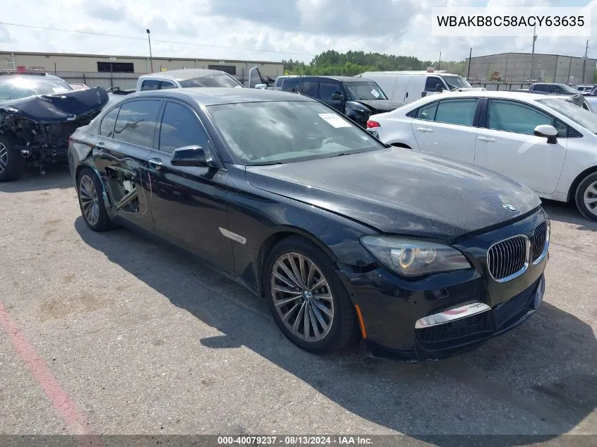 2010 BMW 750Li VIN: WBAKB8C58ACY63635 Lot: 40079237