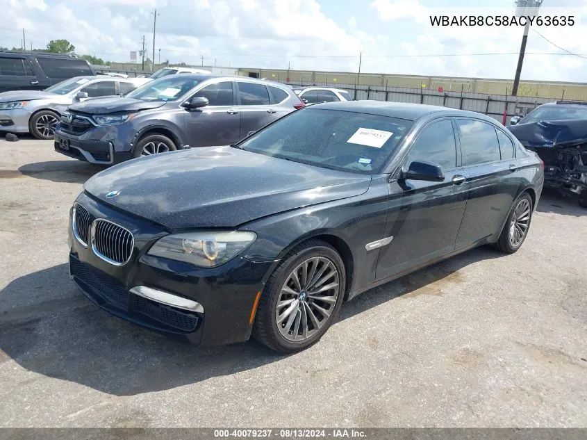 2010 BMW 750Li VIN: WBAKB8C58ACY63635 Lot: 40079237