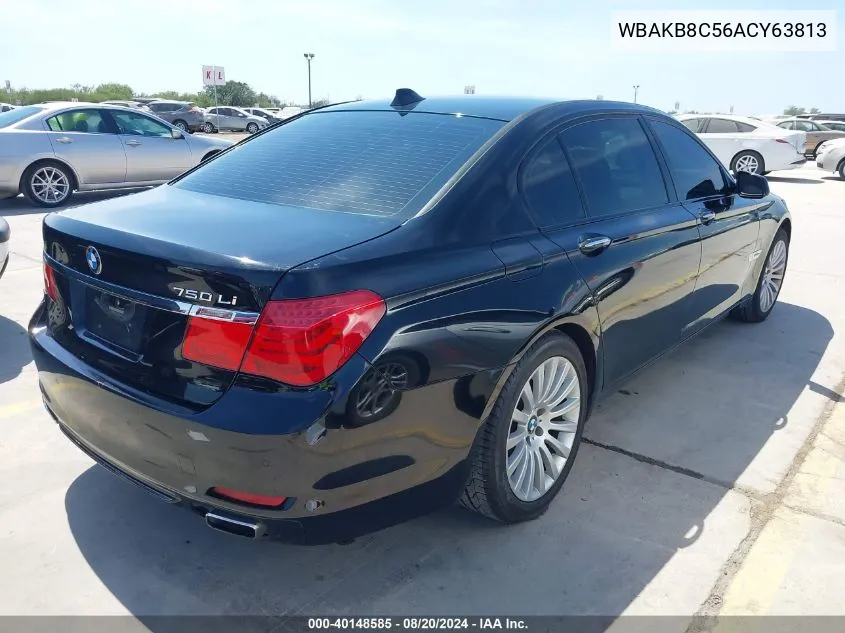 2010 BMW 750Li VIN: WBAKB8C56ACY63813 Lot: 40148585