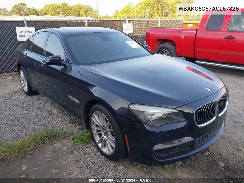 2010 BMW 750I xDrive VIN: WBAKC6C57ACL67825 Lot: 40165509