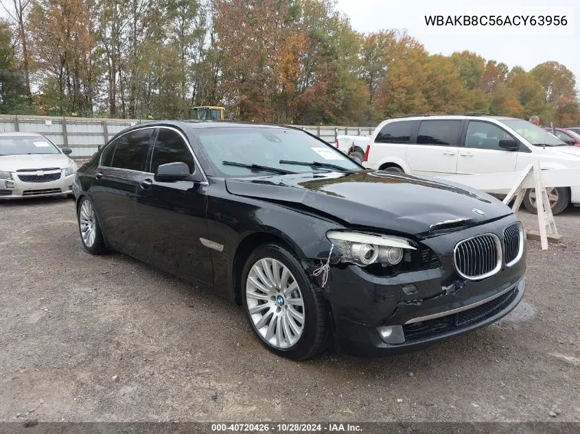 2010 BMW 750Li VIN: WBAKB8C56ACY63956 Lot: 40720426