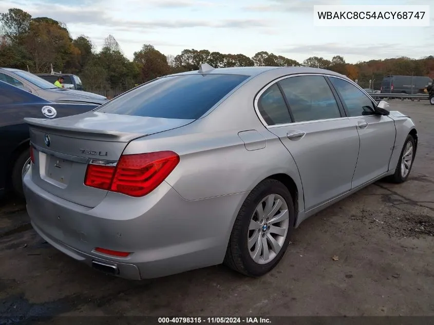 2010 BMW 750Li xDrive VIN: WBAKC8C54ACY68747 Lot: 40798315