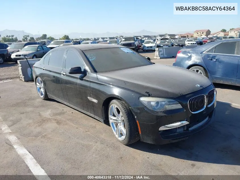 2010 BMW 750Li VIN: WBAKB8C58ACY64364 Lot: 40843318