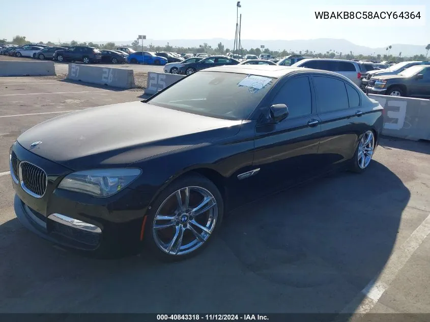 2010 BMW 750Li VIN: WBAKB8C58ACY64364 Lot: 40843318