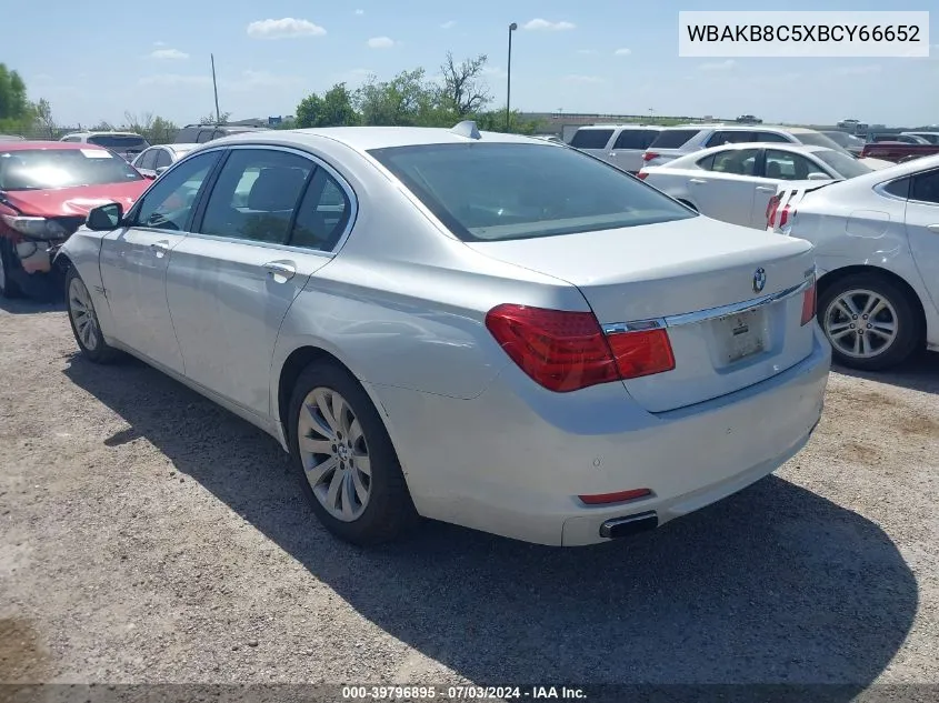 2011 BMW 750Li VIN: WBAKB8C5XBCY66652 Lot: 39796895