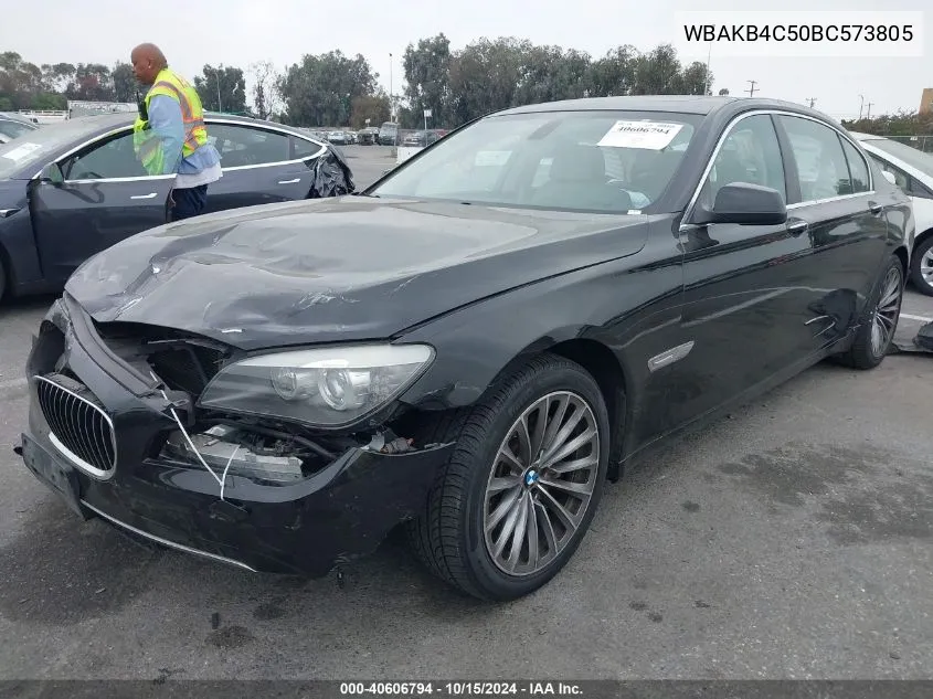 2011 BMW 740Li VIN: WBAKB4C50BC573805 Lot: 40606794