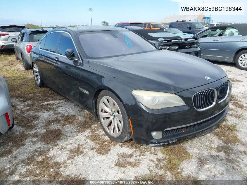 2011 BMW Activehybrid 750Li VIN: WBAKX8C59BC198344 Lot: 40611093