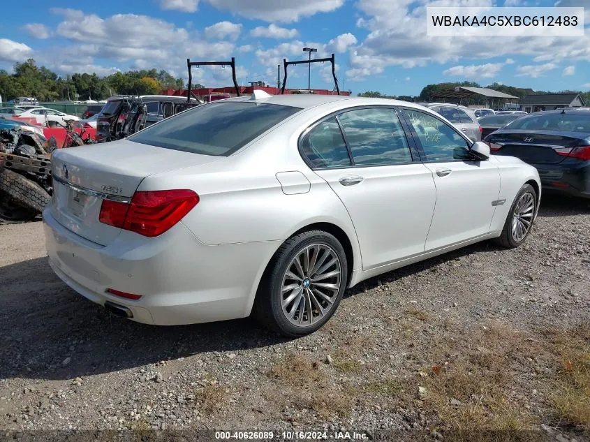 WBAKA4C5XBC612483 2011 BMW 740I