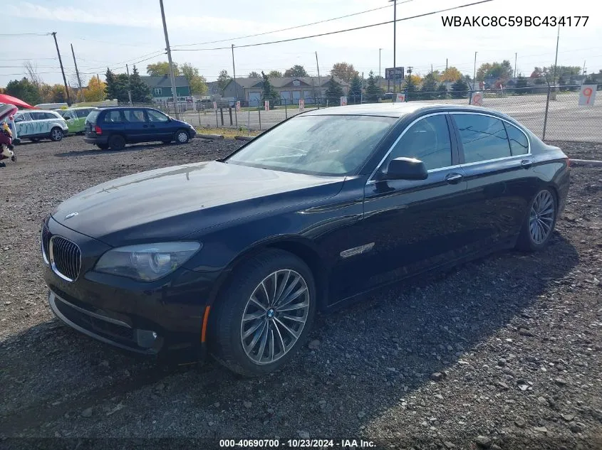 2011 BMW 750Li xDrive VIN: WBAKC8C59BC434177 Lot: 40690700