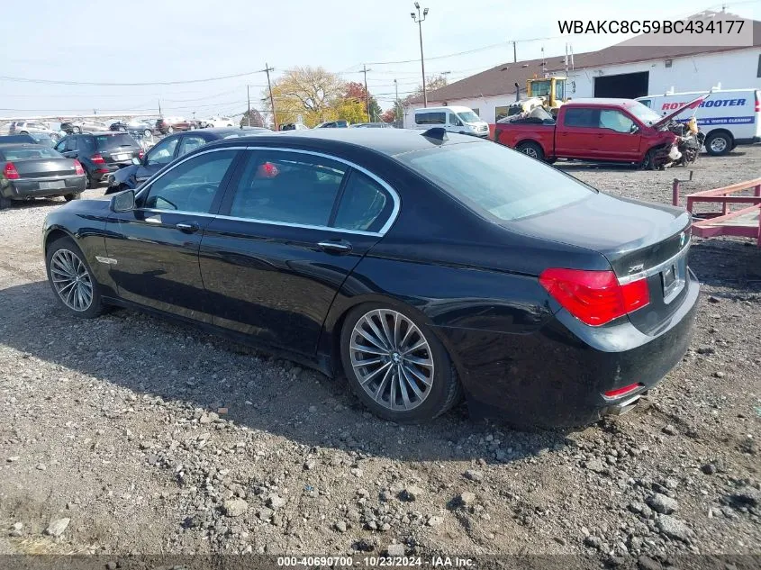 2011 BMW 750Li xDrive VIN: WBAKC8C59BC434177 Lot: 40690700