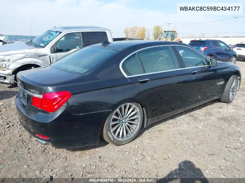 2011 BMW 750Li xDrive VIN: WBAKC8C59BC434177 Lot: 40690700