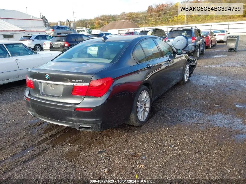 2011 BMW 750I xDrive VIN: WBAKC6C54BC394739 Lot: 40724629