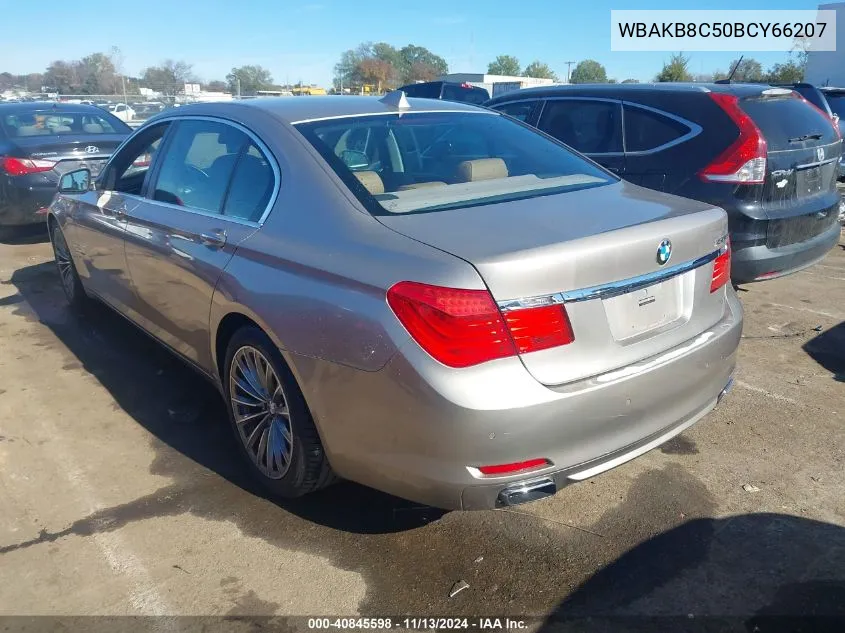 2011 BMW 750Li VIN: WBAKB8C50BCY66207 Lot: 40845598