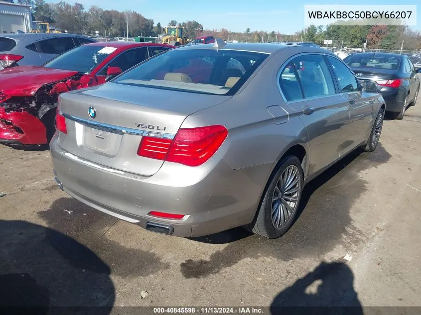 2011 BMW 750Li VIN: WBAKB8C50BCY66207 Lot: 40845598