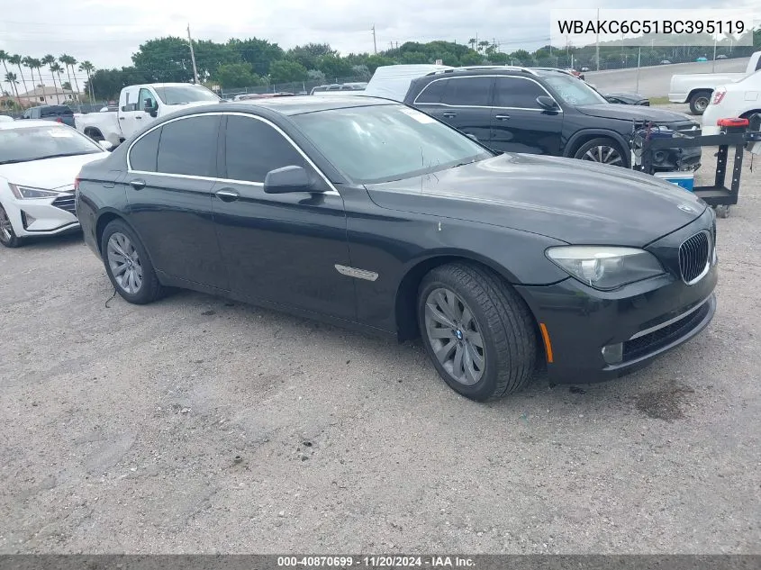 2011 BMW 750I xDrive VIN: WBAKC6C51BC395119 Lot: 40870699