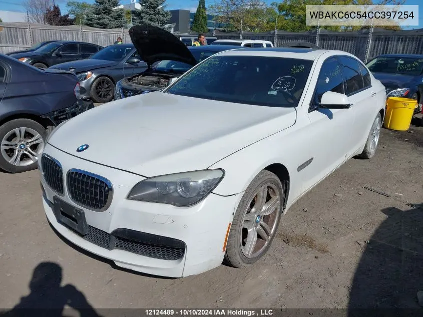 2012 BMW 7 Series VIN: WBAKC6C54CC397254 Lot: 12124489