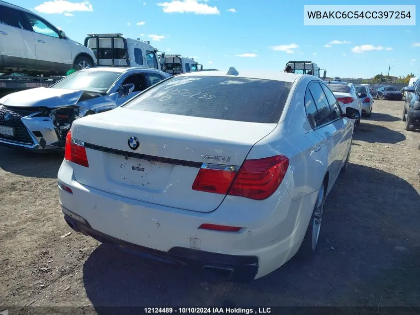 2012 BMW 7 Series VIN: WBAKC6C54CC397254 Lot: 12124489