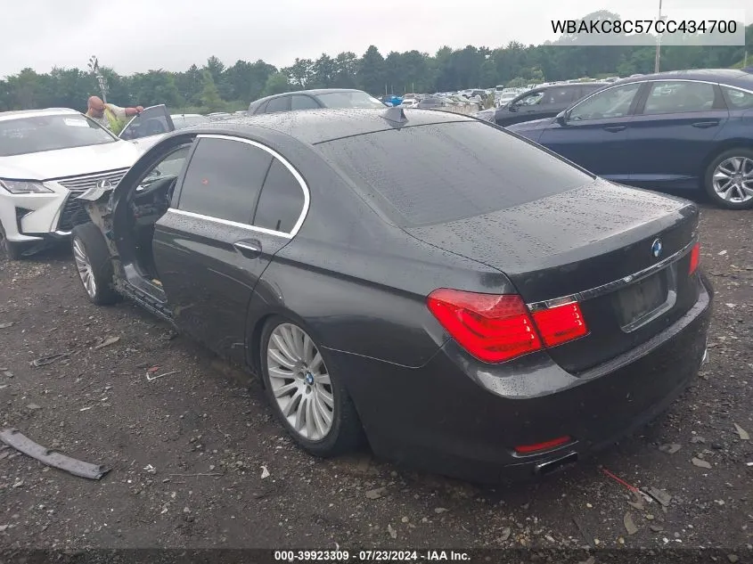 2012 BMW 750Li xDrive VIN: WBAKC8C57CC434700 Lot: 39923309