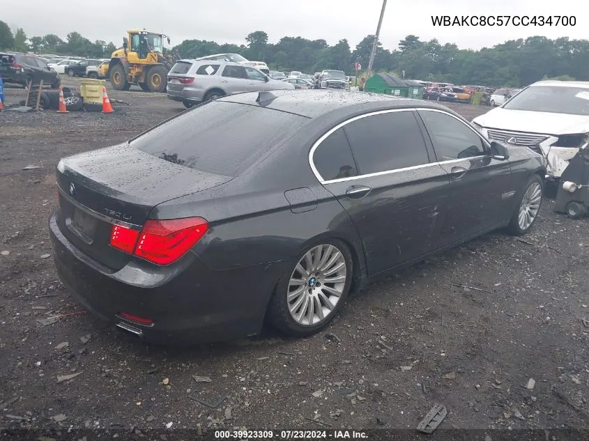 2012 BMW 750Li xDrive VIN: WBAKC8C57CC434700 Lot: 39923309