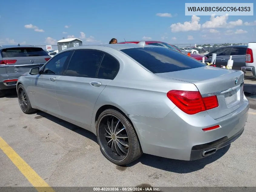 WBAKB8C56CC964353 2012 BMW 750Li