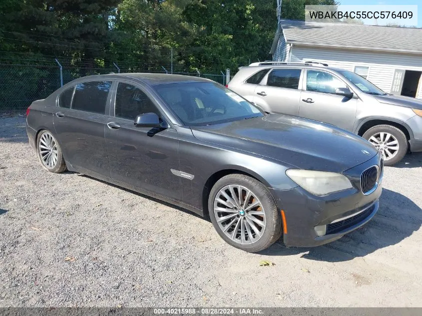 2012 BMW 740Li VIN: WBAKB4C55CC576409 Lot: 40215988