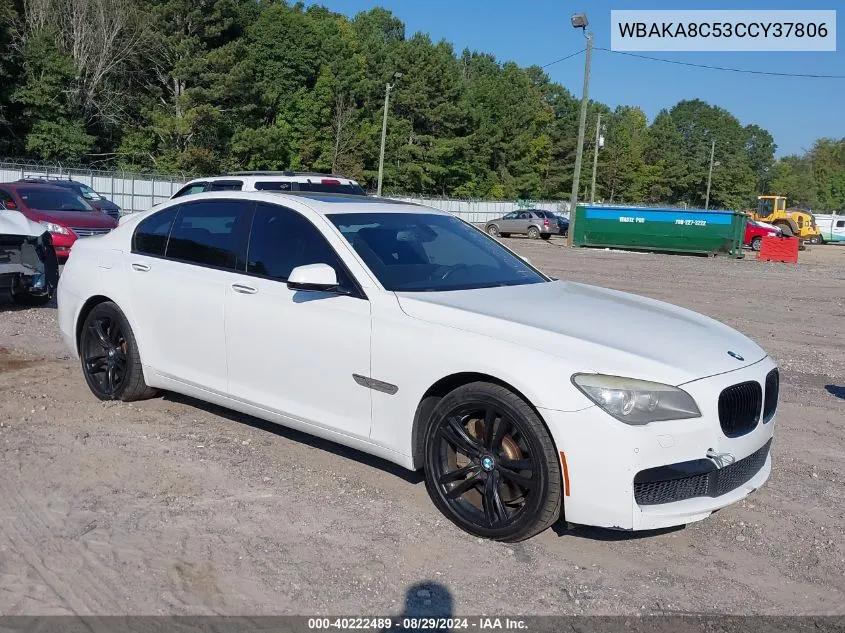 WBAKA8C53CCY37806 2012 BMW 750I