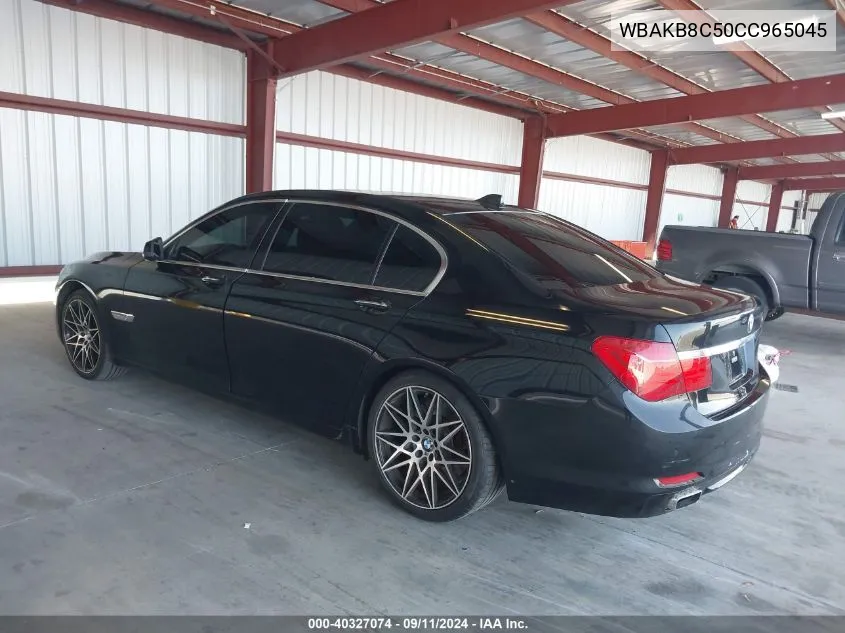 2012 BMW 750Li VIN: WBAKB8C50CC965045 Lot: 40327074