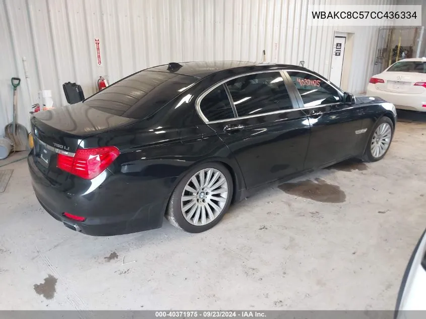 2012 BMW 750Li xDrive VIN: WBAKC8C57CC436334 Lot: 40371975