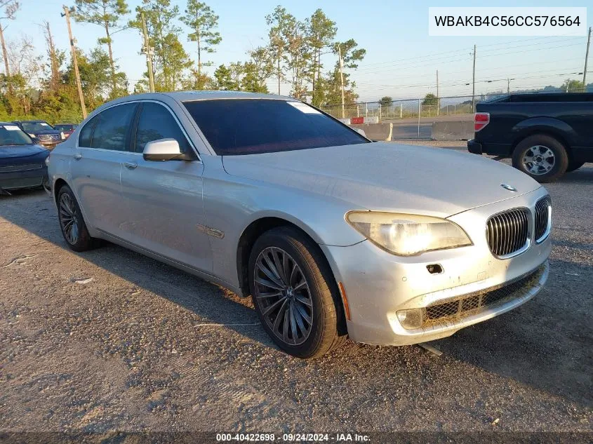 2012 BMW 740Li VIN: WBAKB4C56CC576564 Lot: 40422698