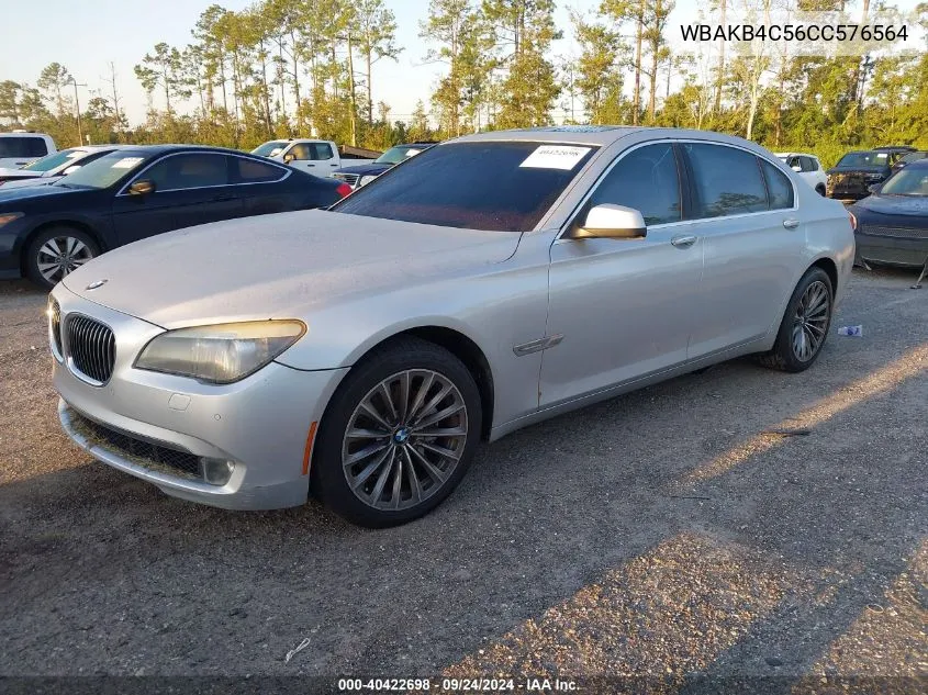 2012 BMW 740Li VIN: WBAKB4C56CC576564 Lot: 40422698