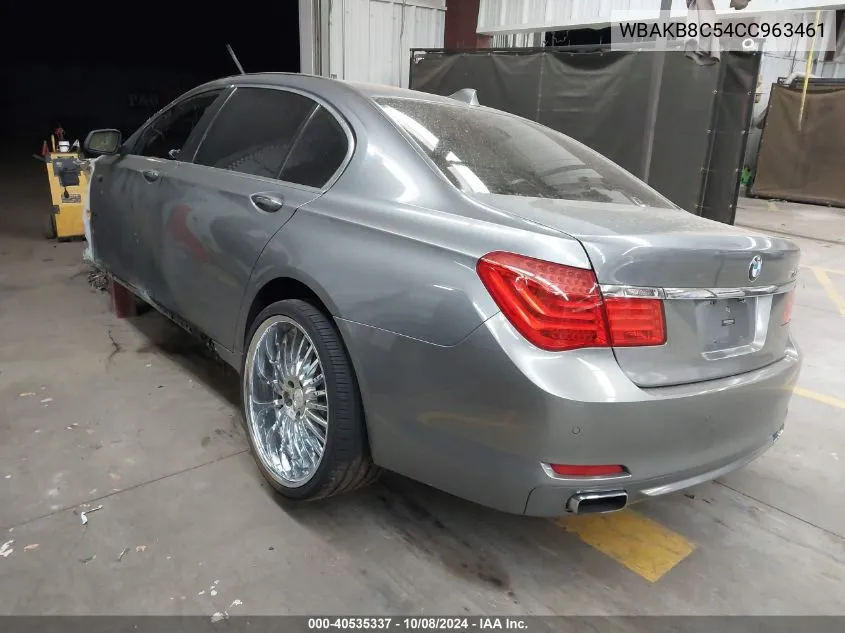 2012 BMW 750Li VIN: WBAKB8C54CC963461 Lot: 40535337