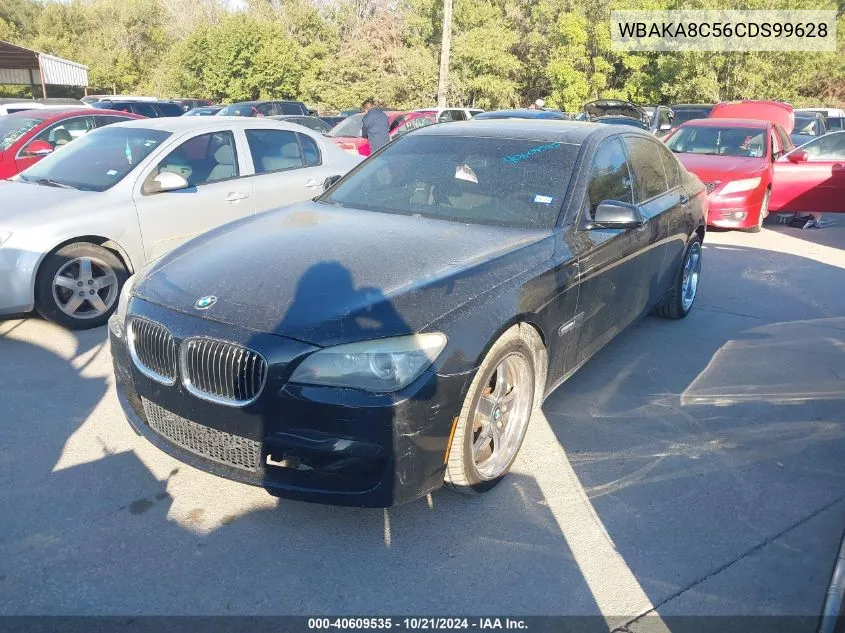 2012 BMW 750I VIN: WBAKA8C56CDS99628 Lot: 40609535