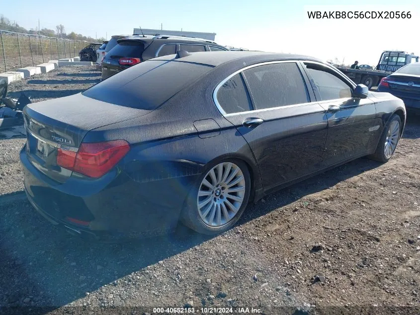 2012 BMW 750 Li VIN: WBAKB8C56CDX20566 Lot: 40652153