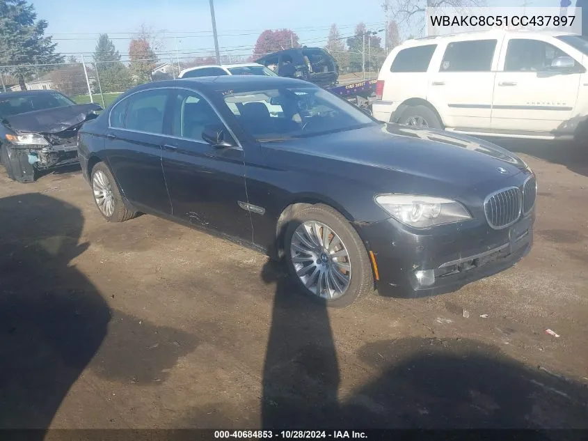 2012 BMW 750 Lxi VIN: WBAKC8C51CC437897 Lot: 40684853