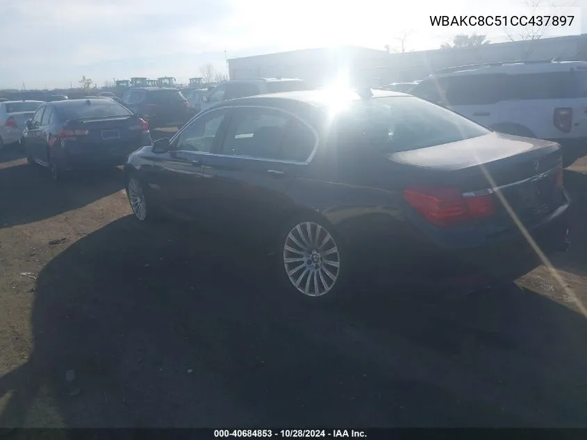 2012 BMW 750 Lxi VIN: WBAKC8C51CC437897 Lot: 40684853