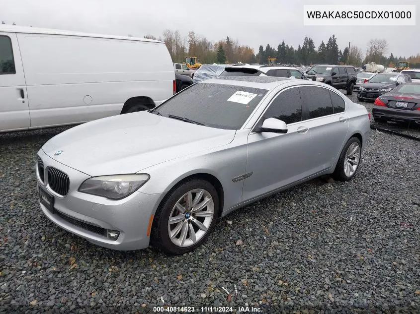 2012 BMW 750I VIN: WBAKA8C50CDX01000 Lot: 40814623