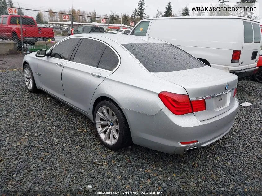 2012 BMW 750I VIN: WBAKA8C50CDX01000 Lot: 40814623